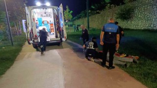 Battalgazide scooter kazasına ekiplerden hızlı müdahale