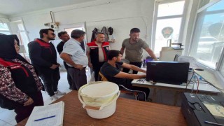 Bayburtta TMO alım ofisinde ürün kabulü sürüyor