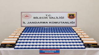 Bilecikte bin 288 paket dolu makaron ele geçirildi