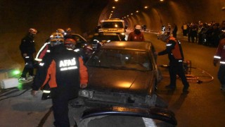 Bitlis'te tünelde kaza tatbikatı gerçeğini aratmadı