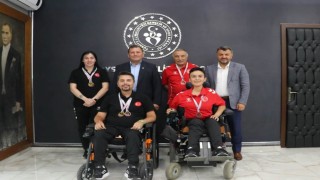 Boccia sporcularından Kabakcı'ya ziyaret