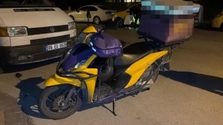 Boluda taksi ile moto kurye çarpıştı: 1 yaralı