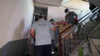 Bozdoğanda çöp ev temizlendi