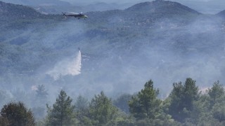 Burdurda orman yangınına havadan ve karadan müdahale sürüyor