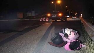Ciple çarpışan motosiklet yaklaşık 20 metre sürüklendi: 1 yaralı