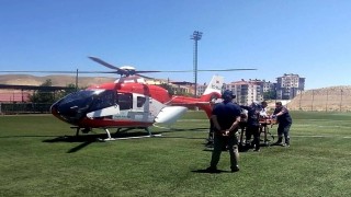 Darendede kalp krizi geçiren hasta hava ambulansıyla sevk edildi