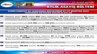 Elazığda asayiş uygulamaları: Bin 489 şahıs yakalandı