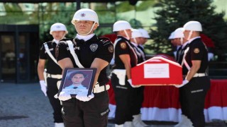 Elazığda trafik kazasında hayatını kaybeden polis, memleketine uğurlandı