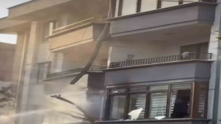 Elektrikli araç şarj istasyonunda çıkan yangın daireye sıçradı