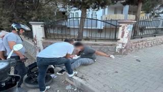 Elektrikli bisiklet duvara çarptı: 1 yaralı