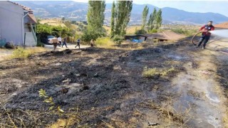 Emette ot yangını büyümeden söndürüldü