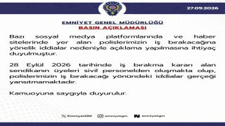 Emniyet Genel Müdürlüğü: "Polislerimizin iş bırakacağı yönündeki iddialar gerçeği yansıtmamaktadır"