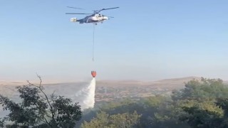 Eskişehirde meşelik alanda çıkan yangın kontrol altına alındı