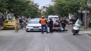 Eskişehirde otomobille motosiklet çarpıştı