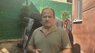 Eyüpsultanda otomobil bahçeye uçtu, gün ağarınca ortalığın savaş alanına döndüğü görüldü