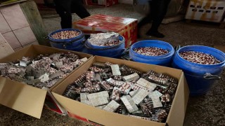 Fırında varil varil uyuşturucu hap ele geçirildi: Toplam 1 milyon 758 bin adet