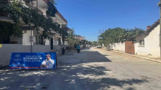 Germencikte cadde ve sokaklarda çalışmalar hız kesmeden sürüyor