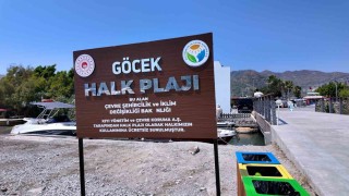 Göcek'te temizlenen plaj vatandaşların hizmetine sunuldu