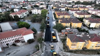 Gölcükte 600 metrelik cadde yenilendi