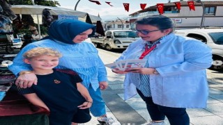 Gölyakada aşı farkındalığı için bilgilendirme standı kuruldu
