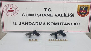 Gümüşhanede 2 ruhsatsız tabanca ele geçirildi