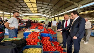 Hisarcık Kaymakamı Atam ve Başkan Demirtaştan pazar yeri ziyareti