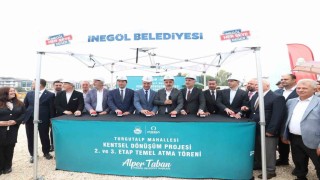 İnegölde kentsel dönüşümün 2. ve 3. etaplarında temel atıldı