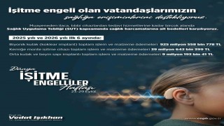 İşitme engelli vatandaşlara 2025 ve 2026'nın ilk 6 ayında 974 milyon liralık destek
