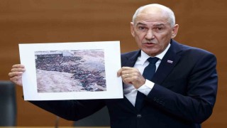 İsrail'i aklamaya çalışan Slovenya Başbakanı Jansa, Gazze'de çekilen fotoğrafı Sudan zannetti