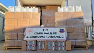 İzmirde sahte içki tacirlerine jandarmadan ağır darbe