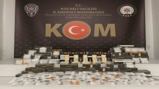 İzmitte 21 bin 500 adet doldurulmuş makaron ele geçirildi