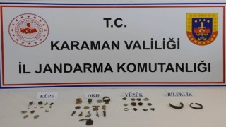Jandarma uygulamalarında tarihi eser ve 110 bin 746 adet makaron ele geçirildi