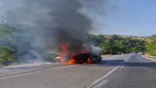 Kahramanmaraş'ta kamyon yangını