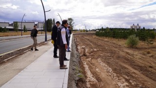 Kampüs yerleşkesindeki çalışmalar Rektör Çakmak tarafından incelendi
