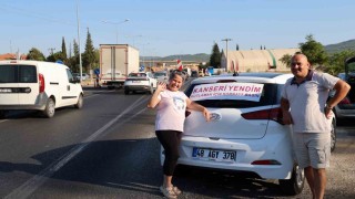 Kanseri yendim, kutlamak için korna basın