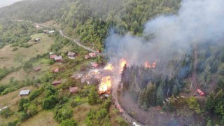 Kastamonu'daki köy yangında 9 ev küle döndü