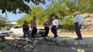 Kaymakam Pelvan köy yollarını asfalt çalışması öncesi inceledi