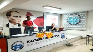 Kayseri'de Amatör Lig kulüplerine yeni oyun kuralları eğitimi verildi