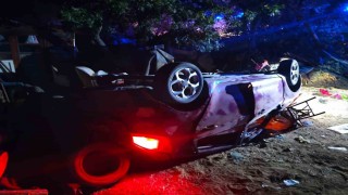 Keşanda takla atan otomobildeki 4 kişi yaralandı