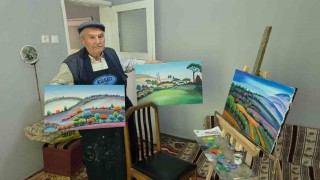 Kütahya'da çoban ressam 36 yıldır doğayı tuvale yansıtıyor