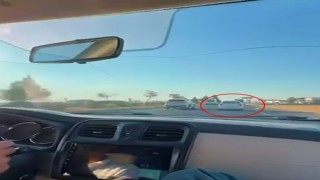 Makas atan sürücü trafiği tehlikeye attı