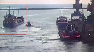 Marmara Denizinde batan geminin İskenderundan çıkış anı kamerada