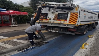 Marmariste ızgara ve mazgallarda temizlik çalışması yapıldı
