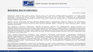 MASAK: "Ülkemiz FATF'in 40 tavsiyesinin 38'ine uyumlu bulunmuştur"