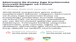 Meteoroloji açıkladı: Marmara ve Kuzey Ege'de fırtına bekleniyor