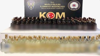 Milasta araçtan 144,7 litre kaçak içki çıktı