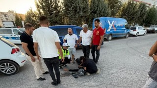 Motosiklet ile otomobil çarpıştı: 1 yaralı