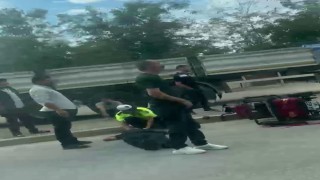Motosiklet ile otomobil çarpıştı: 1 yaralı