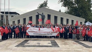 Osmaniye'de gaziler mehter marşlarıyla yürüdü