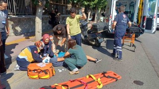 Panik fren kaza getirdi: 1 yaralı
